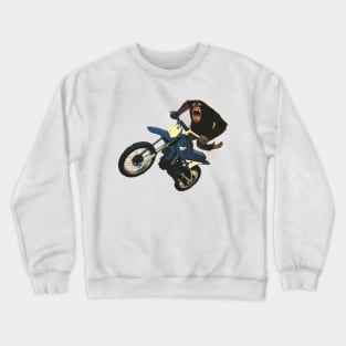 Monkey on a Dirt Bike Crewneck Sweatshirt